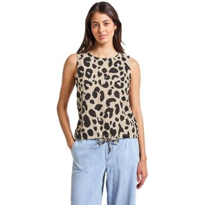 Street One Blusa de Muselina con Estampado, Coastal Beige, 46 Mujeres Street One Blusa de Muselina con Estampado, Coastal Beige, 46 Mujeres