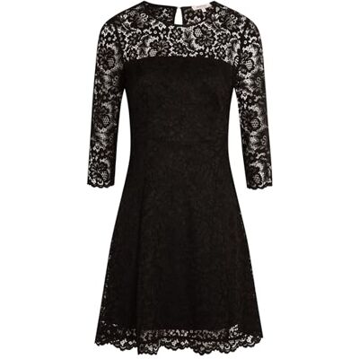 Morgan Vestido Corto Espalda De Encaje, Negro, 40 Morgan Vestido Corto Espalda De Encaje, Negro, 40