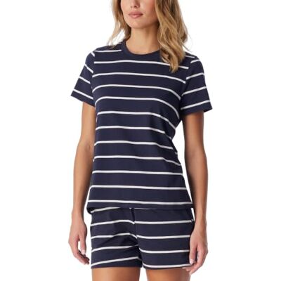 Schiesser Camiseta de Pijama para Mujer de Manga Corta en algodón Mix + Relax Schiesser Camiseta de Pijama para Mujer de Manga Corta en algodón Mix + Relax