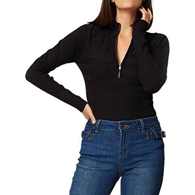 Morgan Jersey manga larga con cuello alto Negro XS Morgan Jersey manga larga con cuello alto Negro XS