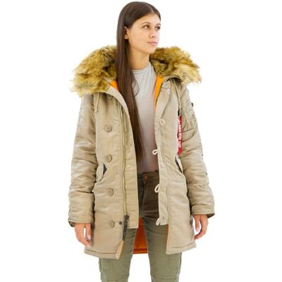 Alpha Chaqueta de invierno N3B VF 59 para mujer Vintage Sand Alpha Chaqueta de invierno N3B VF 59 para mujer Vintage Sand