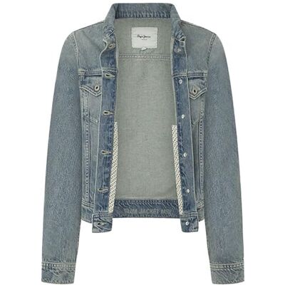 Pepe Jeans Slim Jacket PL402430, Chaqueta vaquera Mujer, Blue (Denim-MS2), Pepe Jeans Slim Jacket PL402430, Chaqueta vaquera Mujer, Blue (Denim-MS2),
