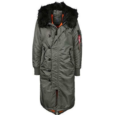 Alpha Long Fishtail Chaqueta para mujer verde verde/gris small Alpha Long Fishtail Chaqueta para mujer verde verde/gris small