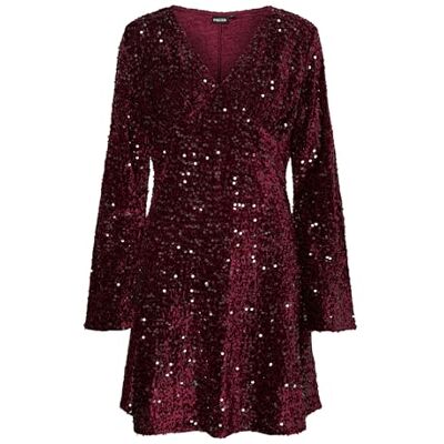 PIECES Pckam LS V-Neck New Dress Jrs BC Pckam LS Cuello en V New Dress Jrs BC Mujer (Pack de 1) PIECES Pckam LS V-Neck New Dress Jrs BC Pckam LS Cuello en V New Dress Jrs BC Mujer (Pack de 1)