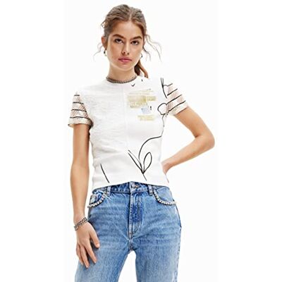 Desigual TS_roterdam 1001 Camiseta, Blanco, XS Mujeres Desigual TS_roterdam 1001 Camiseta, Blanco, XS Mujeres