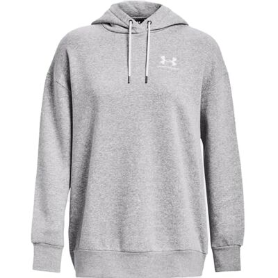 Under Armour UA Icon Fleece OS Sudadera con Capucha, Color Gris Claro Jaspeado/Blanco MD, Mod Gray Light Heather/White, M Under Armour UA Icon Fleece OS Sudadera con Capucha, Color Gris Claro Jaspeado/Blanco MD, Mod Gray Light Heather/White, M