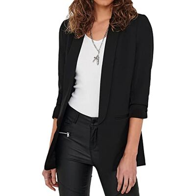 ONLY Onlelly 3/4 Life Blazer Tlr Noos, Blazer Mujer, Black 09, 36 ONLY Onlelly 3/4 Life Blazer Tlr Noos, Blazer Mujer, Black 09, 36
