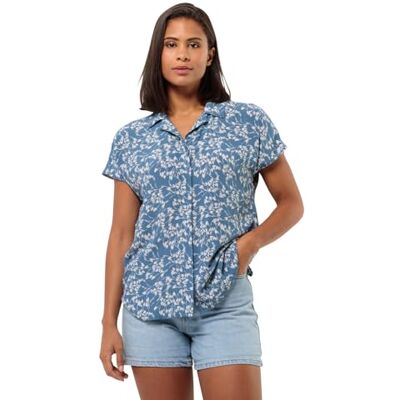 Jack Wolfskin Camiseta de Prado Verano W Blusa Mujer, Hojas Elemental Blue, XS Jack Wolfskin Camiseta de Prado Verano W Blusa Mujer, Hojas Elemental Blue, XS