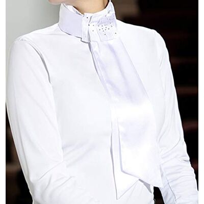 HKM Turniershirt-Siena Mesh Inseat-mit Plastron1200 Blusa de equitación, Unisex Adulto, 1200 Blanco, XX-Large HKM Turniershirt-Siena Mesh Inseat-mit Plastron1200 Blusa de equitación, Unisex Adulto, 1200 Blanco, XX-Large