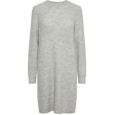PIECES Pcellenes Noos BC-Vestido de Punto con Cuello Redondo, Gris Claro, XS para Mujer PIECES Pcellenes Noos BC-Vestido de Punto con Cuello Redondo, Gris Claro, XS para Mujer