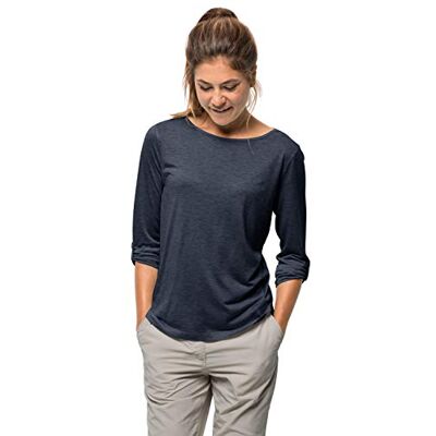 Jack Wolfskin Coral Coast Camiseta de Manga Larga Mujer 2019, Azul, S Jack Wolfskin Coral Coast Camiseta de Manga Larga Mujer 2019, Azul, S