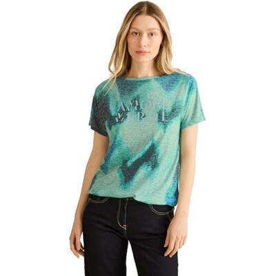 Cecil Camiseta Estampada con Palabra, Cool Salvia Green, S Mujeres Cecil Camiseta Estampada con Palabra, Cool Salvia Green, S Mujeres