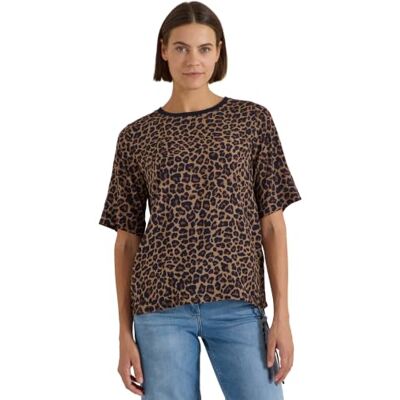 Cecil Blusa de Manga Corta para Mujer con Estampado Leo 3413563, Creamy Mocha, XS Cecil Blusa de Manga Corta para Mujer con Estampado Leo 3413563, Creamy Mocha, XS