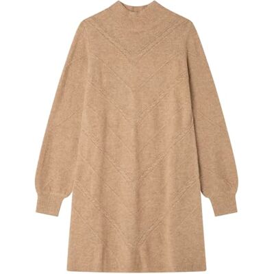 SPRINGFIELD Cable Knit Chevron Short Dress, Brown, XL Mujer SPRINGFIELD Cable Knit Chevron Short Dress, Brown, XL Mujer