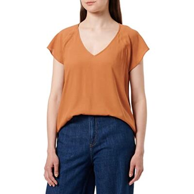 s.Oliver Kurzarm Blusa Manga Corta, marrón, 36 para Mujer s.Oliver Kurzarm Blusa Manga Corta, marrón, 36 para Mujer