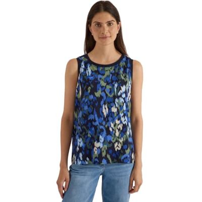 Cecil Blusa para Mujer 3413439 con Cuello Redondo y Estampado (1 Unidad), Urban Dark Blue, XL Cecil Blusa para Mujer 3413439 con Cuello Redondo y Estampado (1 Unidad), Urban Dark Blue, XL