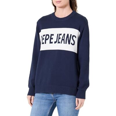 Pepe Jeans W Intarsia Sweater II Prendas de Punto, Azul (Azul Marino), L para Mujer Pepe Jeans W Intarsia Sweater II Prendas de Punto, Azul (Azul Marino), L para Mujer