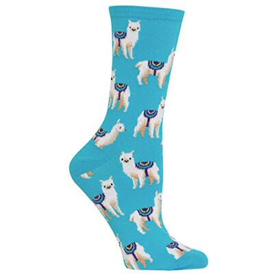Hot Sox Funny Animal Crew Socks-1 Pair Pack-Cool & Cute Wordplay Novelty Fashion Gifts Calcetines Casuales, Llamas (Azul Claro), Einheitsgröße Große Größen Mujeres Hot Sox Funny Animal Crew Socks-1 Pair Pack-Cool & Cute Wordplay Novelty Fashion Gifts Calcetines Casuales, Llamas (Azul Claro), Einheitsgröße Große Größen Mujeres