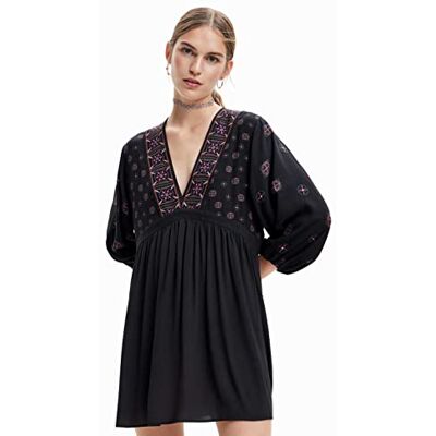 Desigual Vest_Creta 2000 Vestido, Negro, XS Mujeres Desigual Vest_Creta 2000 Vestido, Negro, XS Mujeres