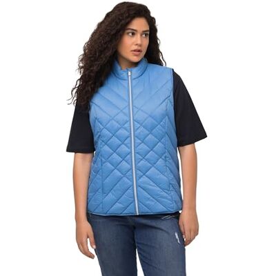 Ulla Popken , mujeres, tallas grandes, chaleco acolchado HYPRAR, repelente al agua, cuello alto, reciclado Ulla Popken , mujeres, tallas grandes, chaleco acolchado HYPRAR, repelente al agua, cuello alto, reciclado
