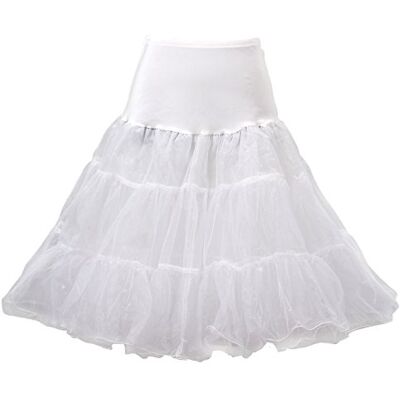 HIMRY Enagua 2 Capas de Tul y 1 Capa de Nylon, Corta Miriñaque, Crinolina Boda, tamaño N (Normal), Conveniente para el tamaño XS, S, M, L, XL, XXL, Blanco, KXB-0007 White HIMRY Enagua 2 Capas de Tul y 1 Capa de Nylon, Corta Miriñaque, Crinolina Boda, tamaño N (Normal), Conveniente para el tamaño XS, S, M, L, XL, XXL, Blanco, KXB-0007 White