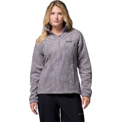 Columbia Benton Springs Chaqueta Estampada con Cierre Completo, Capa exterior de forro polar, Ajuste ceñido, Diseño llamativo, Características prácticas Mujer Columbia Benton Springs Chaqueta Estampada con Cierre Completo, Capa exterior de forro polar, Ajuste ceñido, Diseño llamativo, Características prácticas Mujer