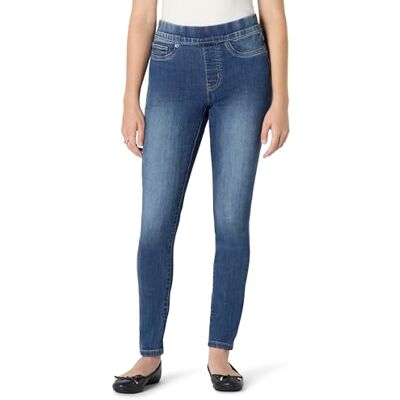 Amazon Essentials Jegging de Mezclilla elástica de Talle Medio para Mujer, Lavado Medio, Talla 16 Amazon Essentials Jegging de Mezclilla elástica de Talle Medio para Mujer, Lavado Medio, Talla 16