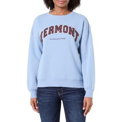 SPRINGFIELD Vermont Round Neck Sweatshirt, Blue, M para Mujer SPRINGFIELD Vermont Round Neck Sweatshirt, Blue, M para Mujer