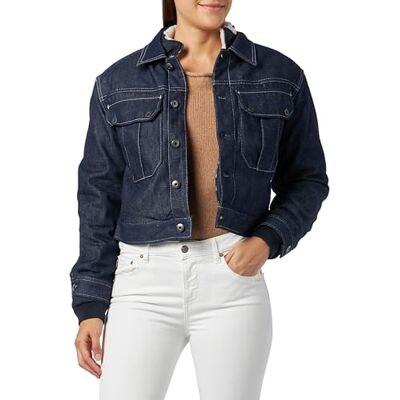G-STAR Para Mujer Forro Short Sherpa Jacket Detachable , Azul (raw denim ), S G-STAR Para Mujer Forro Short Sherpa Jacket Detachable , Azul (raw denim ), S