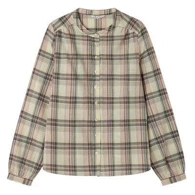 SPRINGFIELD BLUSA DE CUADROS CON CUELLO MAO, 36 SPRINGFIELD BLUSA DE CUADROS CON CUELLO MAO, 36