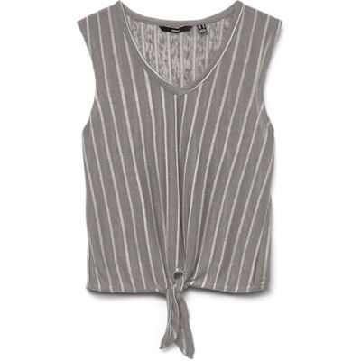 VERO MODA Vmlana SL Cuello en V Crop Top JRS Ga, Falda Lunar, M VERO MODA Vmlana SL Cuello en V Crop Top JRS Ga, Falda Lunar, M