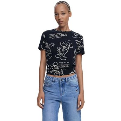 Desigual TS_Mickey Blouse, Negro/Blanco, XS Women's Desigual TS_Mickey Blouse, Negro/Blanco, XS Women's