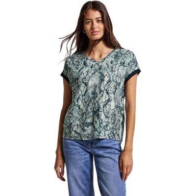 Street One 3227178 Camiseta Estampada con Cuello en V, Arona Blue, 40 Mujeres Street One 3227178 Camiseta Estampada con Cuello en V, Arona Blue, 40 Mujeres