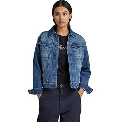 G-STAR Para Mujer Arc 3D Denim Jacket, Azul (faded santorini ), S G-STAR Para Mujer Arc 3D Denim Jacket, Azul (faded santorini ), S
