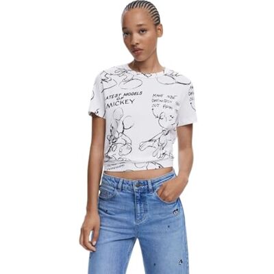 Desigual TS_Mickey Sketch, 1000 Blanco, S Desigual TS_Mickey Sketch, 1000 Blanco, S