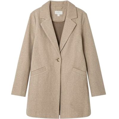 SPRINGFIELD Cloth Coat with Lapel and Welt Pockets Capa De Tela, Arena, 46 para Mujer SPRINGFIELD Cloth Coat with Lapel and Welt Pockets Capa De Tela, Arena, 46 para Mujer