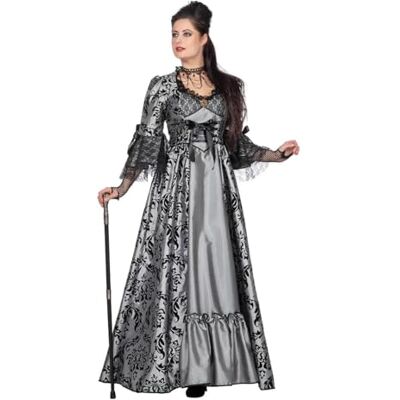 WILBERS & WILBERS 4307 Elegante Vestido Barroco/renacentista de tafetán, Lujoso Vestido Largo de marquesa, para Carnaval, Fiestas temáticas históricas WILBERS & WILBERS 4307 Elegante Vestido Barroco/renacentista de tafetán, Lujoso Vestido Largo de marquesa, para Carnaval, Fiestas temáticas históricas