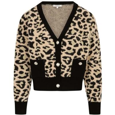 Morgan Chaleco de Leopardo, Multico., L Morgan Chaleco de Leopardo, Multico., L