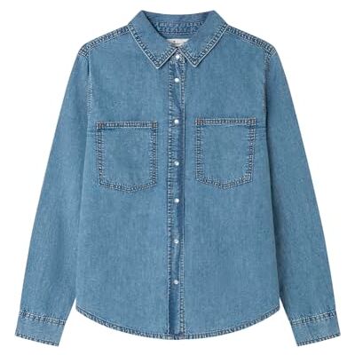 SPRINGFIELD Basic Denim Shirt Camisa, Azul, 34 para Mujer SPRINGFIELD Basic Denim Shirt Camisa, Azul, 34 para Mujer