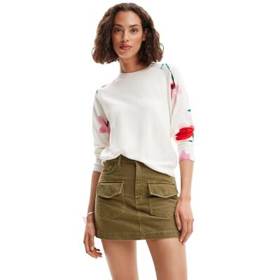 Desigual Woman Flat Knit Thin Gauge Pullover Sudadera, Blanco, S para Mujer Desigual Woman Flat Knit Thin Gauge Pullover Sudadera, Blanco, S para Mujer