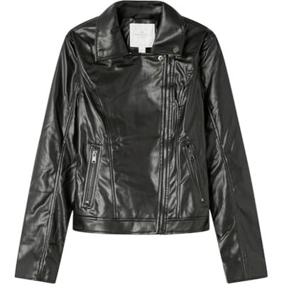 SPRINGFIELD Chaqueta Biker De Pu Ajustada Con Bolsillos Con Cremallera Y Forro Con Solapas, Negro, 36 SPRINGFIELD Chaqueta Biker De Pu Ajustada Con Bolsillos Con Cremallera Y Forro Con Solapas, Negro, 36