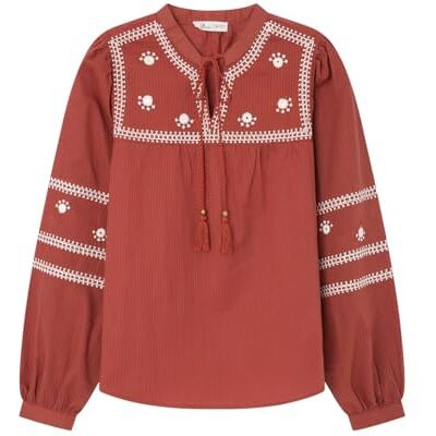 SPRINGFIELD Blusa para Mujer, Marrón Azucar Moreno,36 SPRINGFIELD Blusa para Mujer, Marrón Azucar Moreno,36