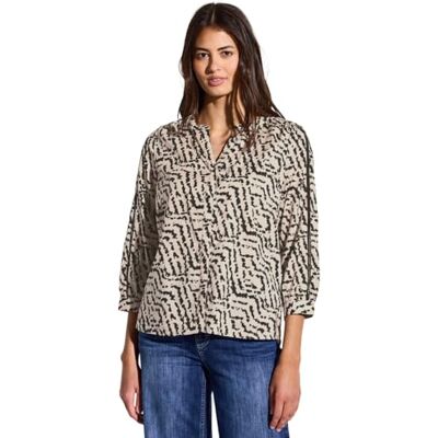 Street One Blusa Estampada con Detalles de Cinta, Moonstone Sand, 40 Mujeres Street One Blusa Estampada con Detalles de Cinta, Moonstone Sand, 40 Mujeres