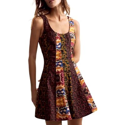 Desigual BEATTLE Patch LA Dress, Verde, L Women's Desigual BEATTLE Patch LA Dress, Verde, L Women's
