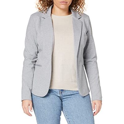 ICHI , Chaqueta de traje Mujer, gris (grey melange 10020), 34 (Talla fabricante: XS) ICHI , Chaqueta de traje Mujer, gris (grey melange 10020), 34 (Talla fabricante: XS)