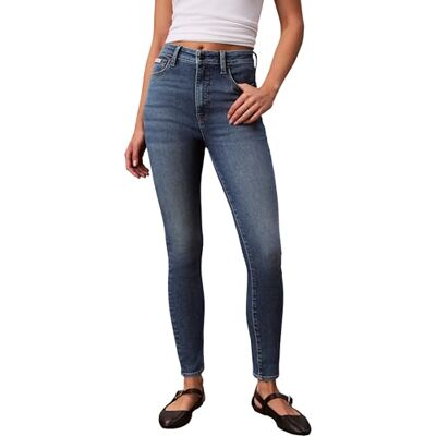 Calvin Jeans Jeans Ajustados de Talle Alto para Mujer, Color Azul (Vintage Avenue), SH27, Azul (Vintage Avenue), 27W / 30L Calvin Jeans Jeans Ajustados de Talle Alto para Mujer, Color Azul (Vintage Avenue), SH27, Azul (Vintage Avenue), 27W / 30L