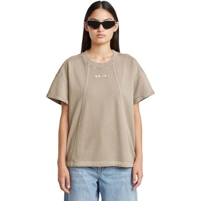G-STAR Sudadera para Mujer Overdyed Seam Details SS Sw Wmn, Beige (Dk Brick GD -d249-d848), L G-STAR Sudadera para Mujer Overdyed Seam Details SS Sw Wmn, Beige (Dk Brick GD -d249-d848), L