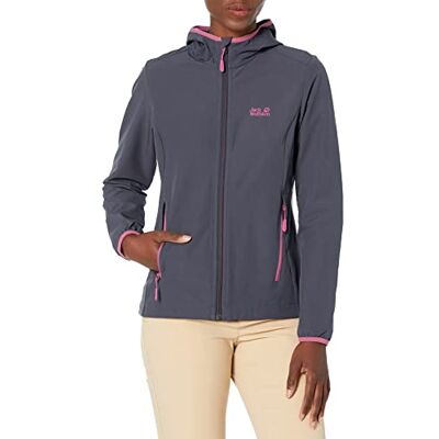 Jack Wolfskin Chaqueta Turbulence Softshell para mujer, gris, S Jack Wolfskin Chaqueta Turbulence Softshell para mujer, gris, S