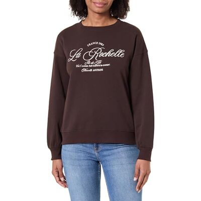 SPRINGFIELD Chocolate Blossom Round Neck Sweatshirt, Brown, S para Mujer SPRINGFIELD Chocolate Blossom Round Neck Sweatshirt, Brown, S para Mujer