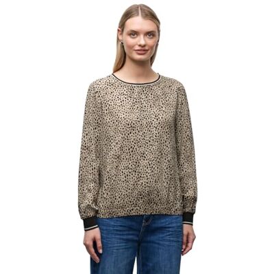 Street One 3412326 Blusa Leo con Detalles de Papel Tapiz, Beige Arenado, 48 Mujeres Street One 3412326 Blusa Leo con Detalles de Papel Tapiz, Beige Arenado, 48 Mujeres